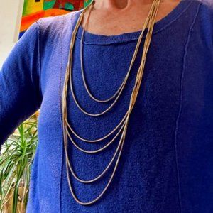 Very Nice Gold Tone Snake Chain Necklace